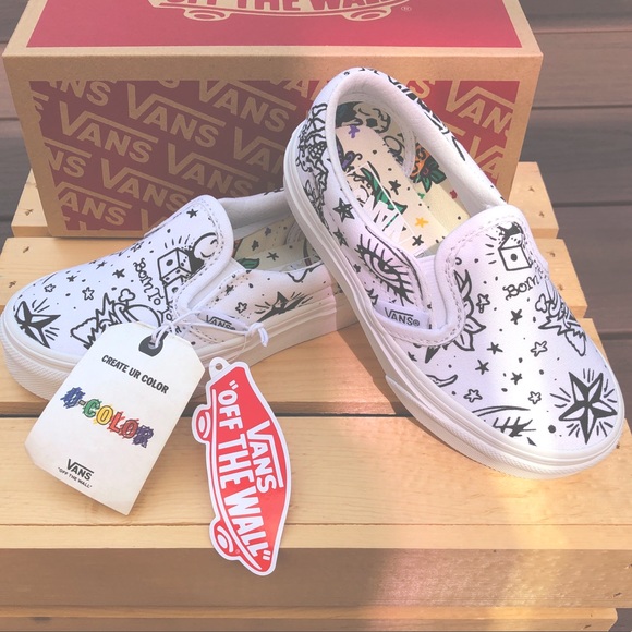 Vans Other - NWB- Rare VANS (U-COLOR) tattoo slip-on 🖍✒️